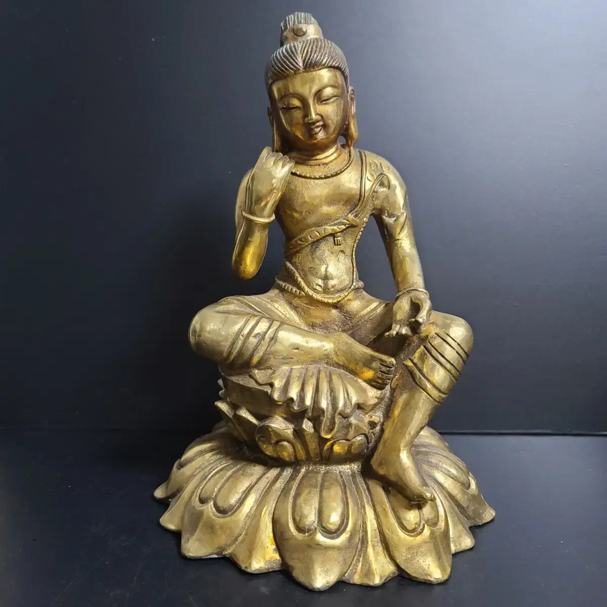 순금 개금 좌불상 Gold plated statuary